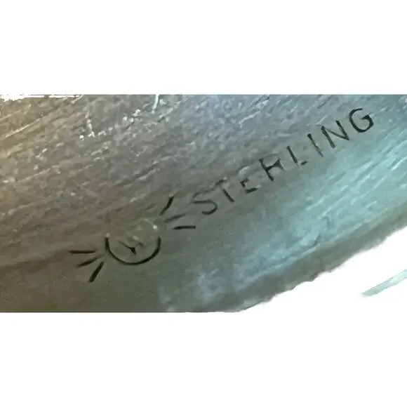 VTG Frank M Whiting Clear Glass Curved Candy Dish 925 Sterling Silver Base MCM - Picture 5 of 11